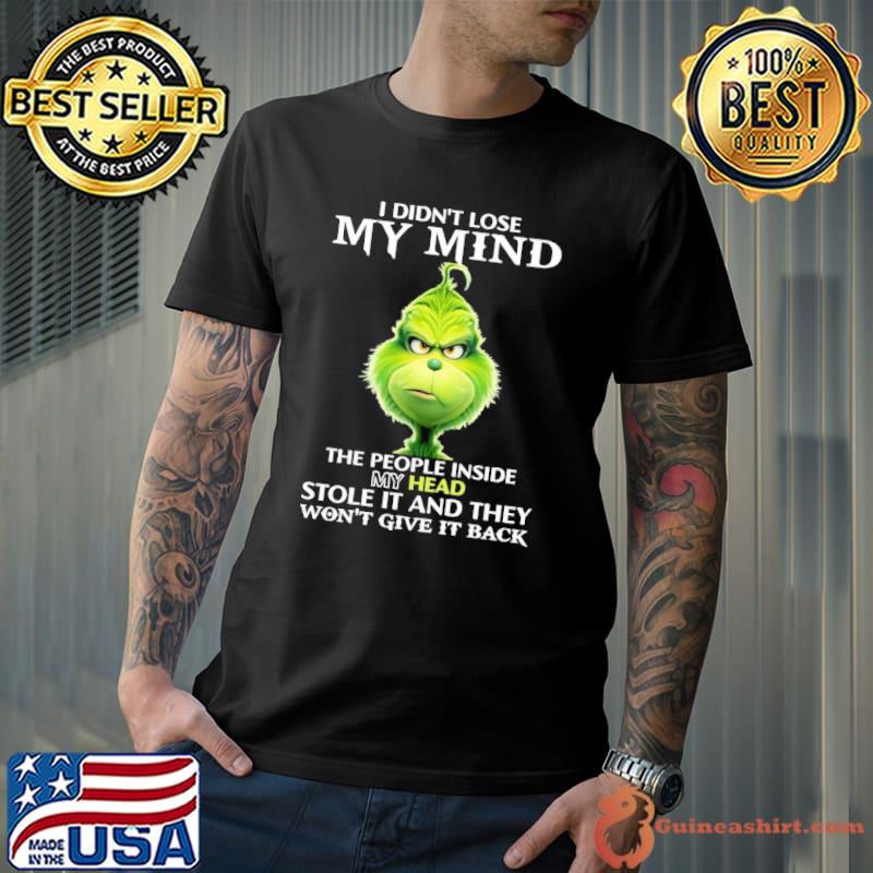 I didn't lose my mind the people inside stole and they Grinch shirt