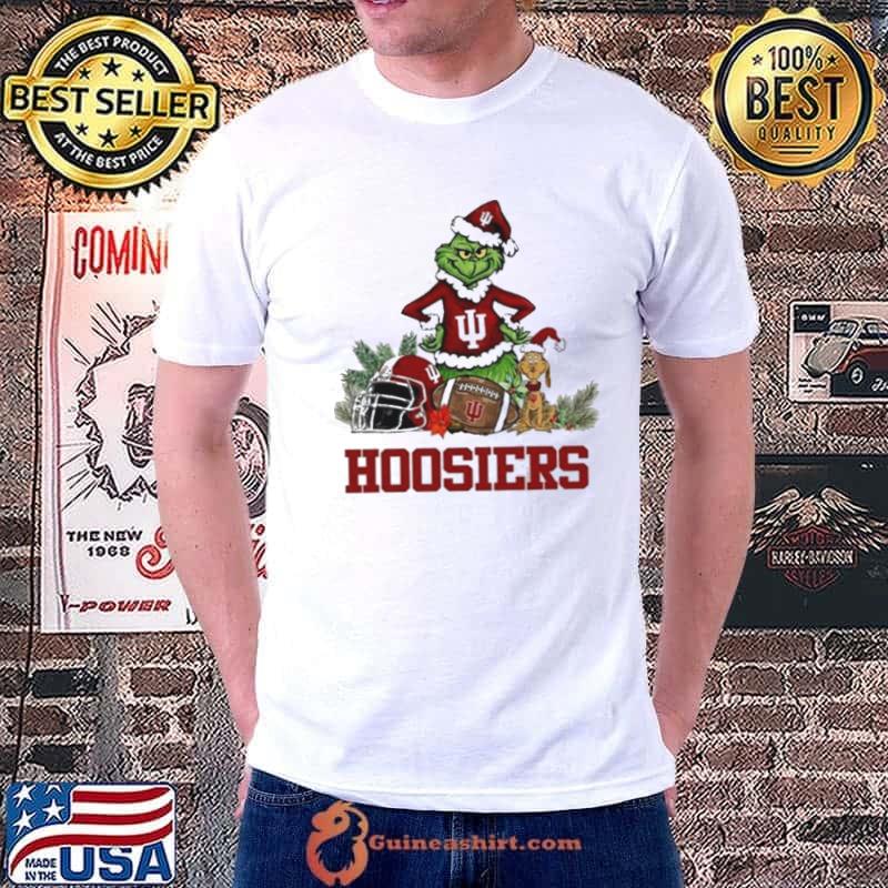 Indiana Hoosiers Santa Grinch And Dog Merry Christmas Shirt