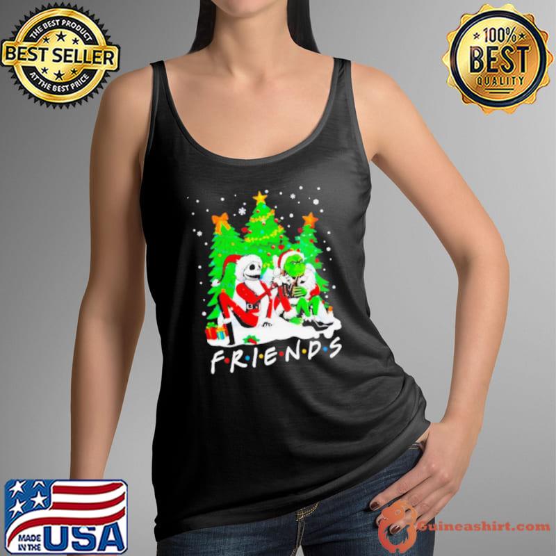 Jack Skellington and Grinch drunk merry Christmas s Tank Top