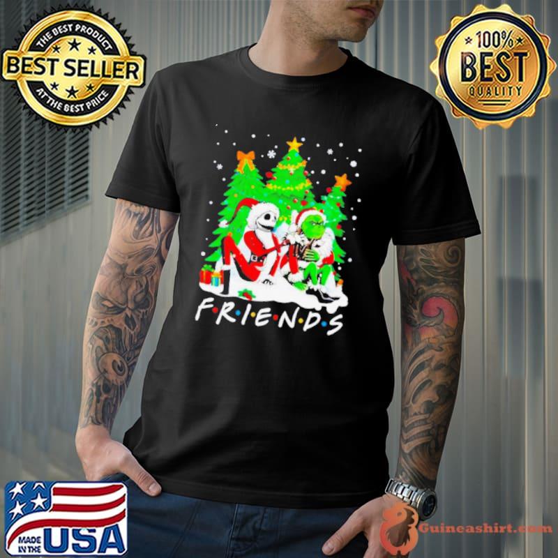 Jack Skellington and Grinch drunk merry Christmas shirt