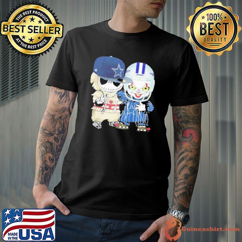 Jack Skellington And Joker Player Dallas Cowboys Football Shirt