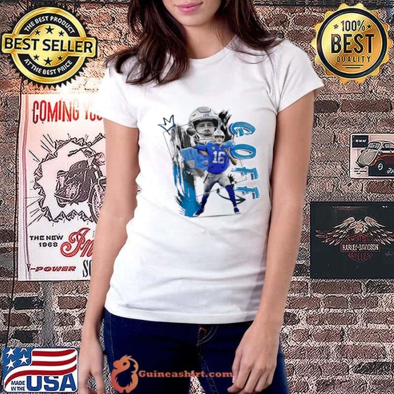 Jared Goff American football quarterback for the Detroit Lions Nfl T-Shirt Ladiestee