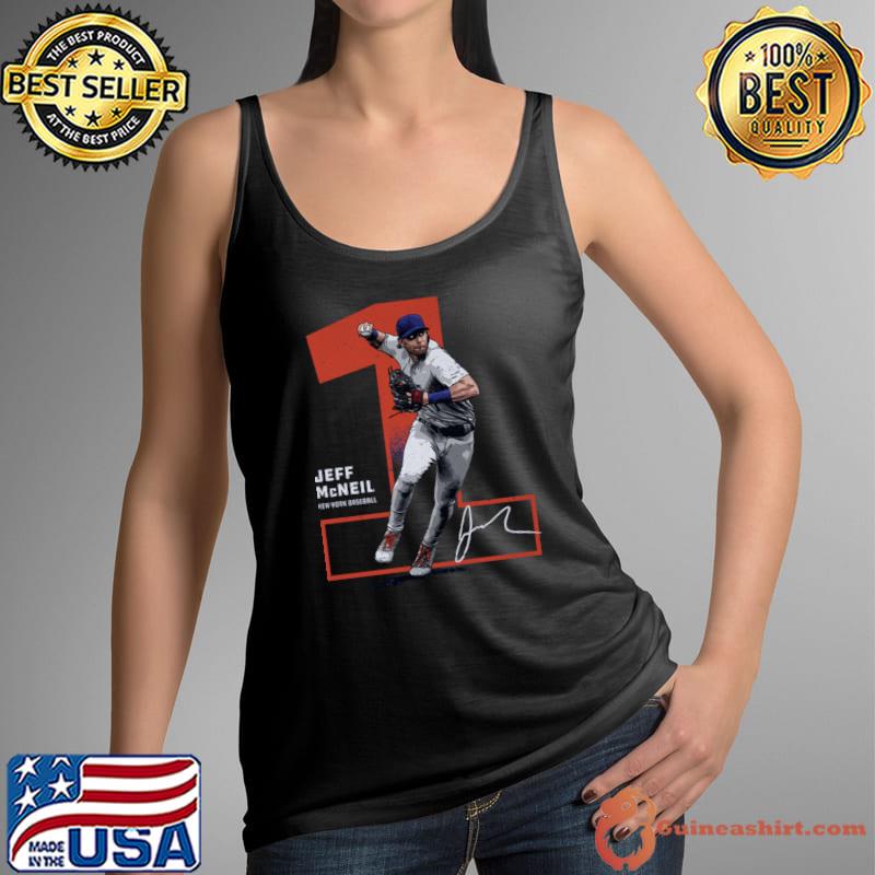 Jeff McNeil New York M Outline Signature American professional baseball utility player T-Shirt Tank Top