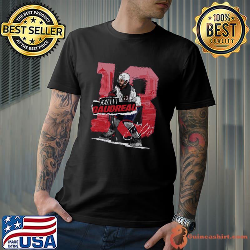 Johnny Gaudreau Signature American professional ice hockey winger for the Columbus Blue Jackets T-Shirt Unisex