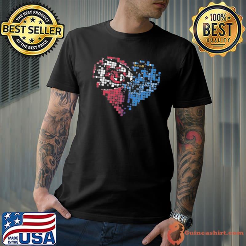 Kansas City Chiefs And Kansas City Royals Heart Puzzle Shirt