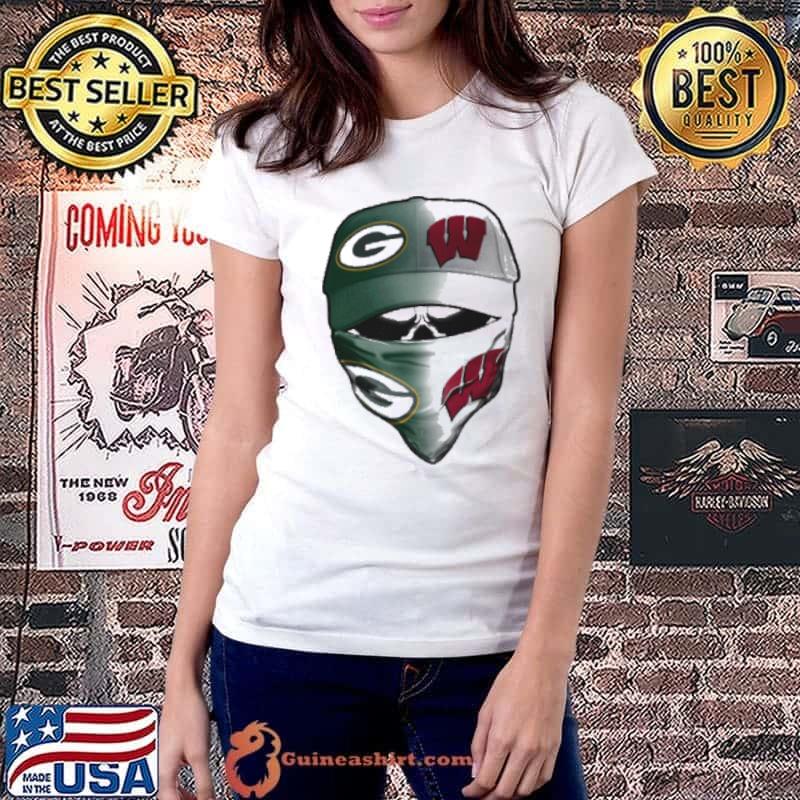 Kull Mask Green Bay Packers And Wisconsin Badgers Shirt Ladiestee