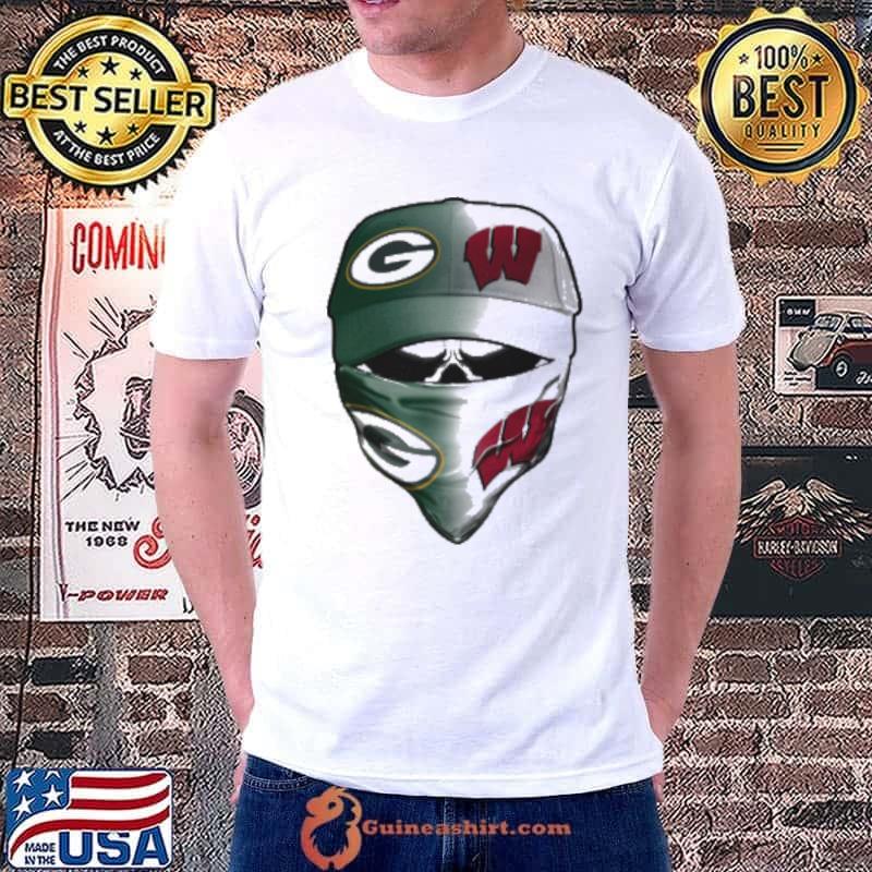Kull Mask Green Bay Packers And Wisconsin Badgers Shirt