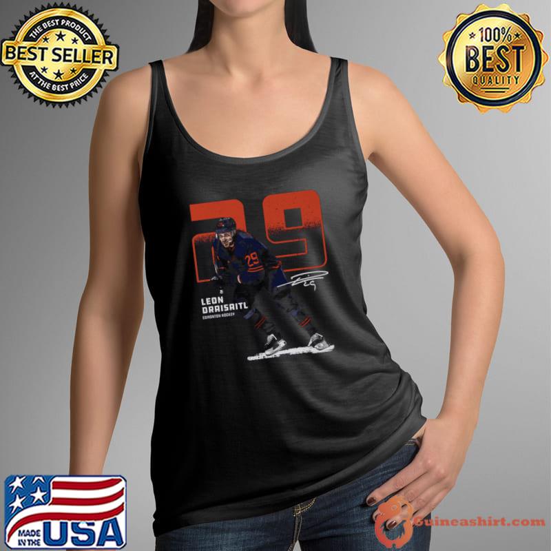 Leon Draisaitl Signature German professional ice hockey centre and alternate Edmonton Outline T-Shirt