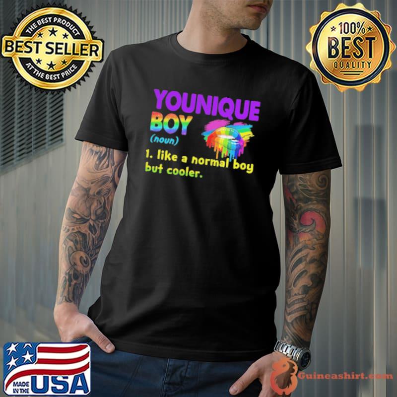 Lgbt Lips Younique Boy Noun Like A Normal Boy But Cooler Shirt