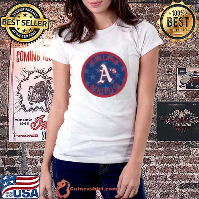 Logo Freedom Tee Oakland Athletics Shirt Ladiestee