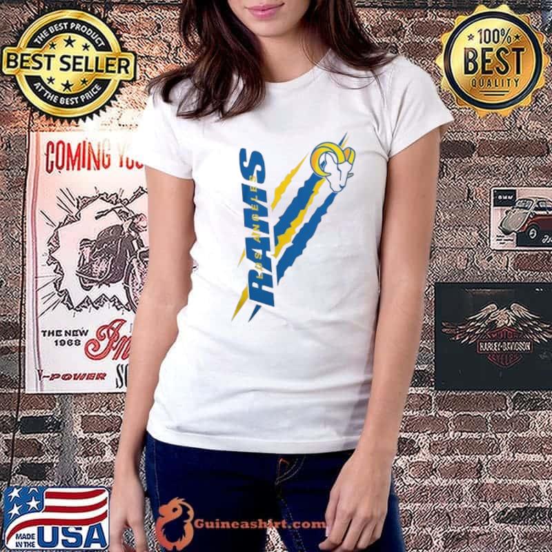 Los Angeles Rams Starter Color Scratch Logo Shirt Ladiestee