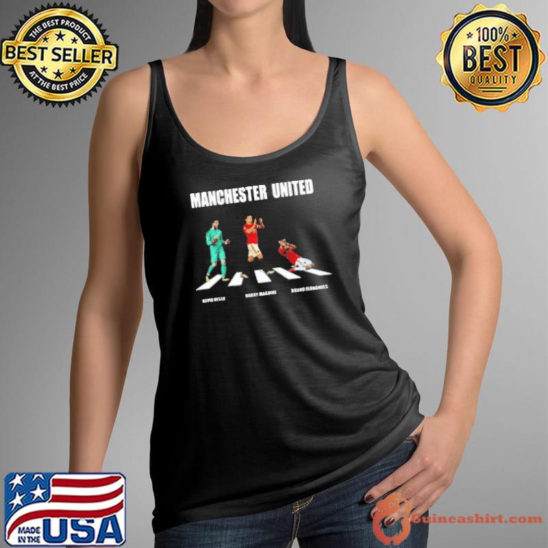 Manchester United Player Abbey Road David Degea Bruno Fernandes Shirt Tank Top