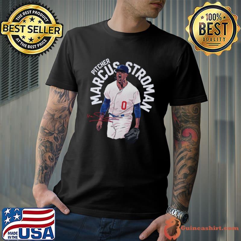 Marcus Stroman Signature American professional baseball pitcher Chicago C Name Arc T-Shirt