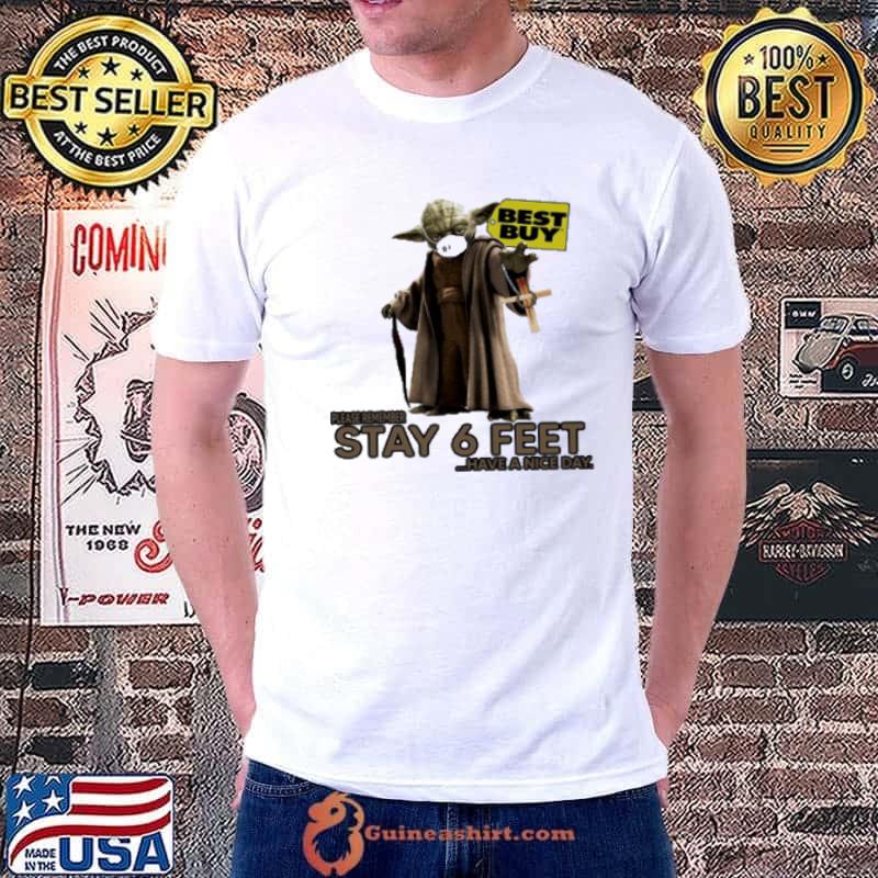 Master Yoda Mask Cargill Please Remember Stay 6 Feet Have A Nice Day Jesus Shirt