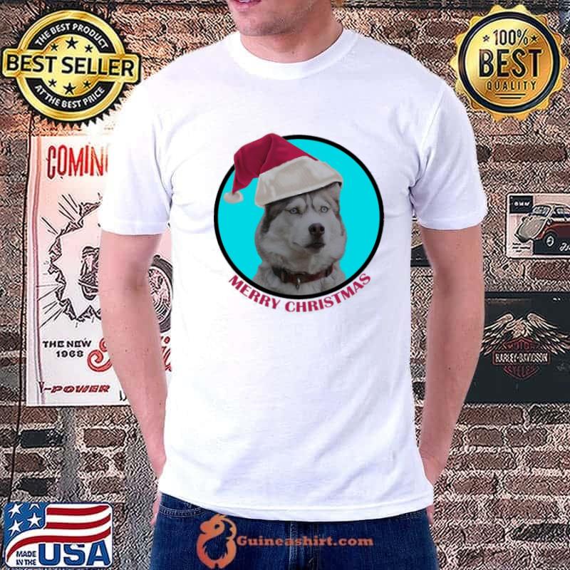 Merry Christmas Husky Puppy Shirt