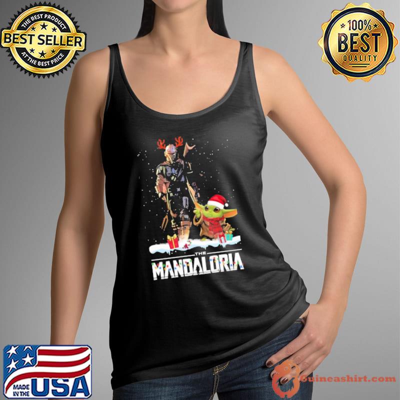 Merry Christmas The Mandalorian Baby Yoda Xmas s Tank Top