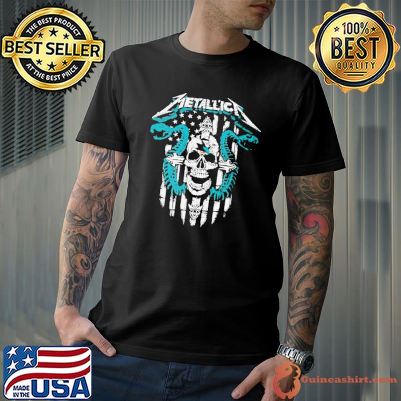 Metallica Snake Skull San Jose Sharks Logo Gildan 2023 shirt