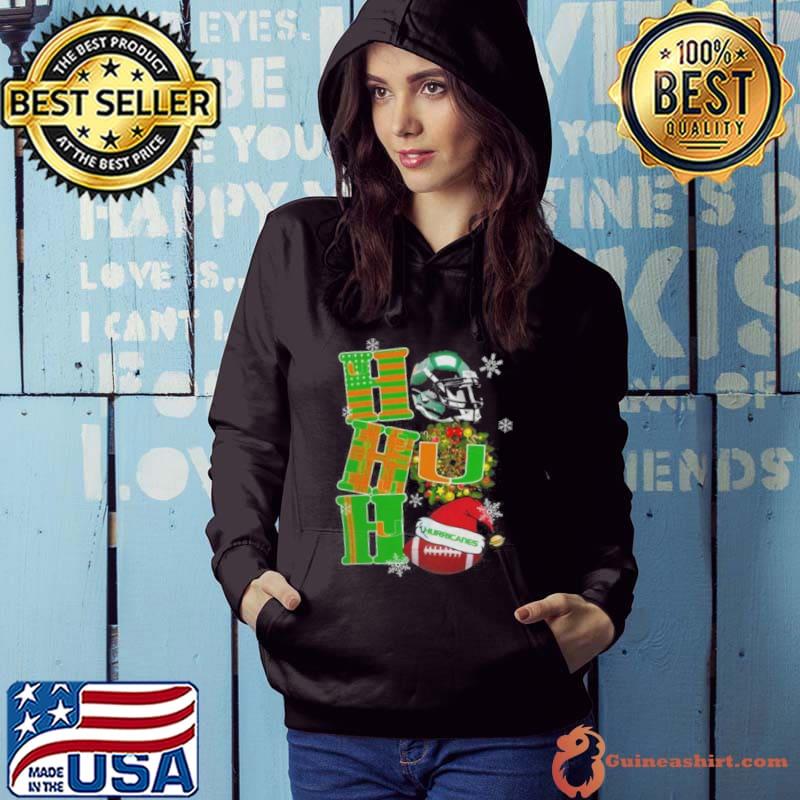 Miami Hurricanes Ncaa Ho Ho Ho Christmas Shirt Hoodie