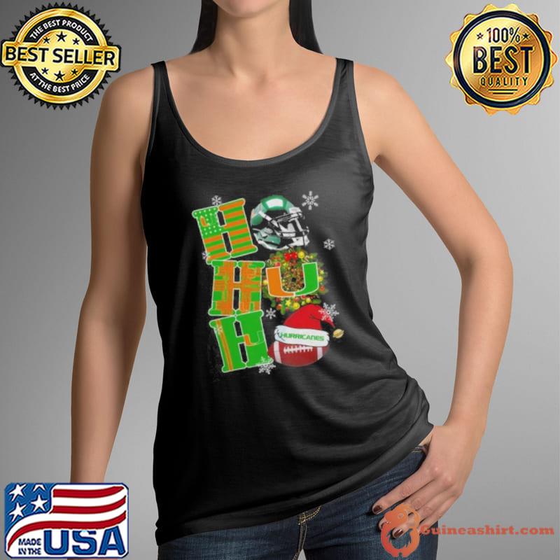 Miami Hurricanes Ncaa Ho Ho Ho Christmas Shirt Tank Top
