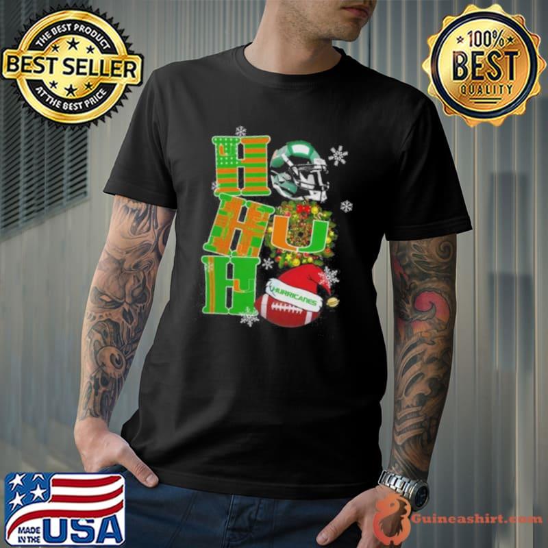 Miami Hurricanes Ncaa Ho Ho Ho Christmas Shirt