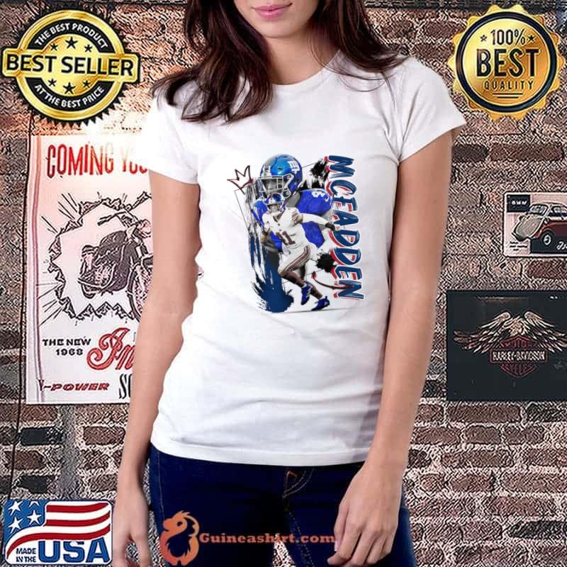 Micah McFadden American football linebacker for the New York Giants NFL T-Shirt Ladiestee