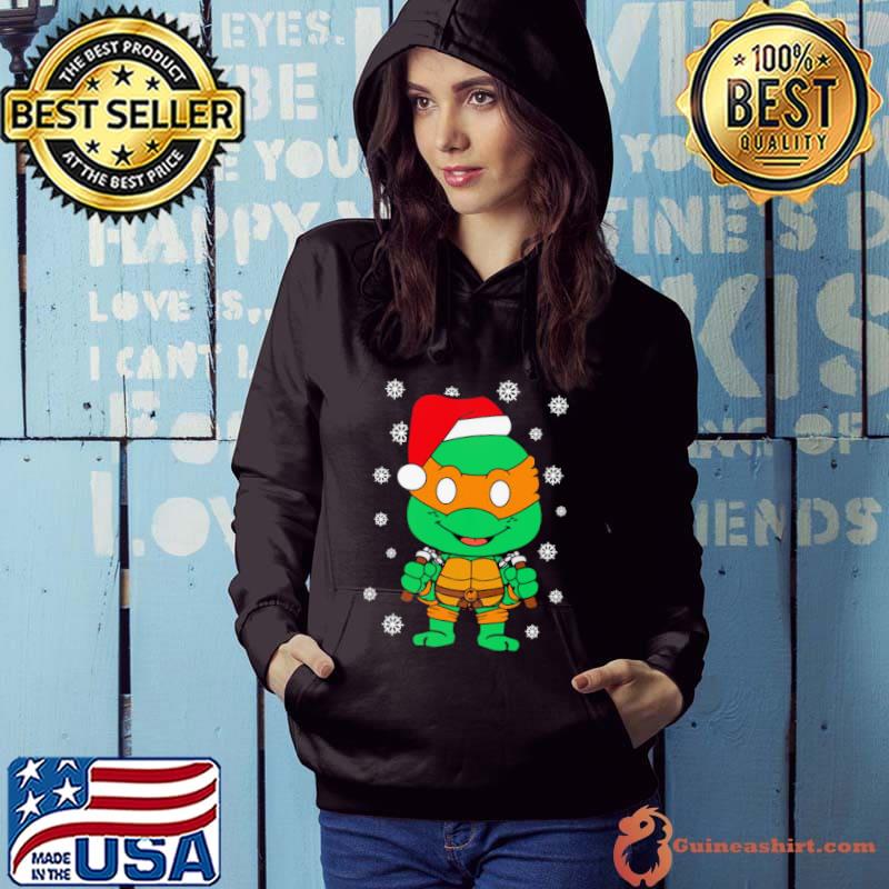 Michaelangelo Christmas Ninja Turtle s Hoodie
