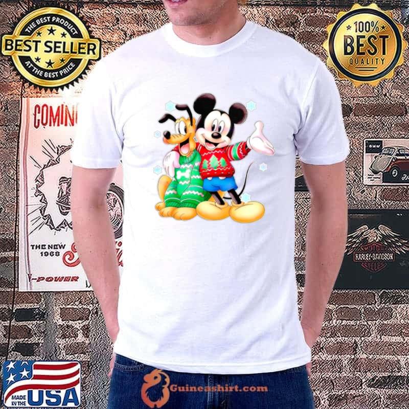 Mickey and Pluto merry Christmas shirt