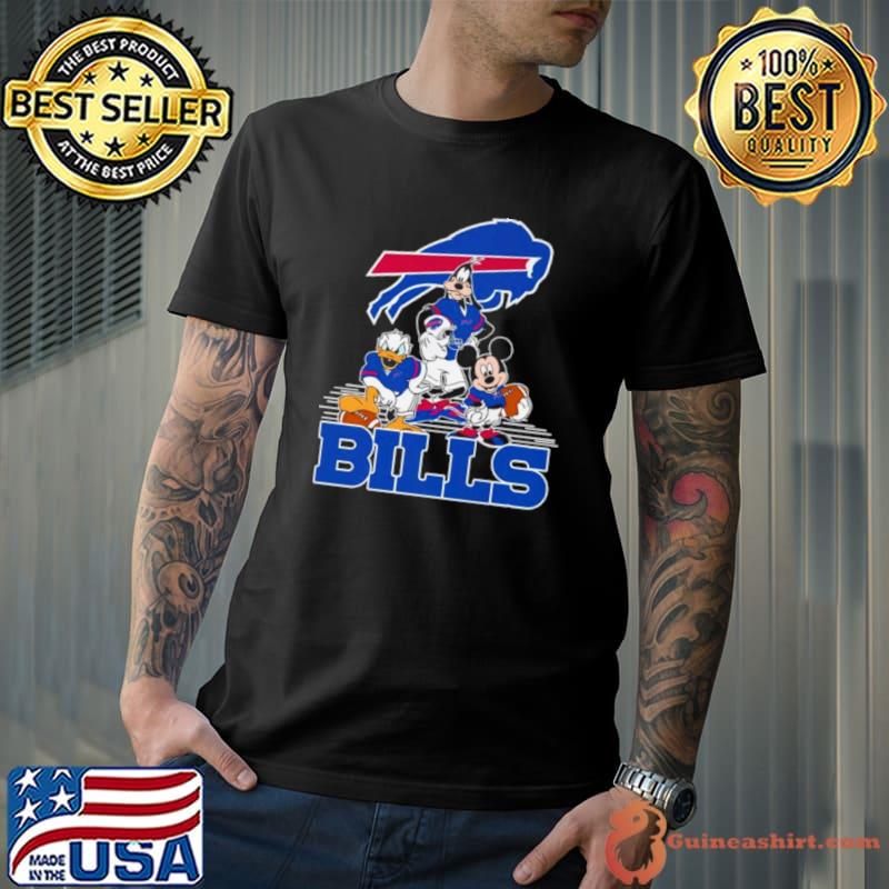Mickey Donald goofy the three Buffalo Bills Football Shirt