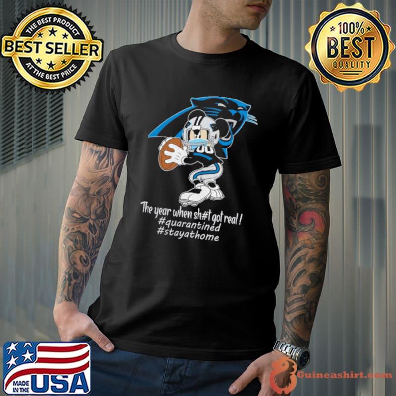 Mickey Mouse x Carolina Panthers The Year When Sh#t Got Real Logo Shirt