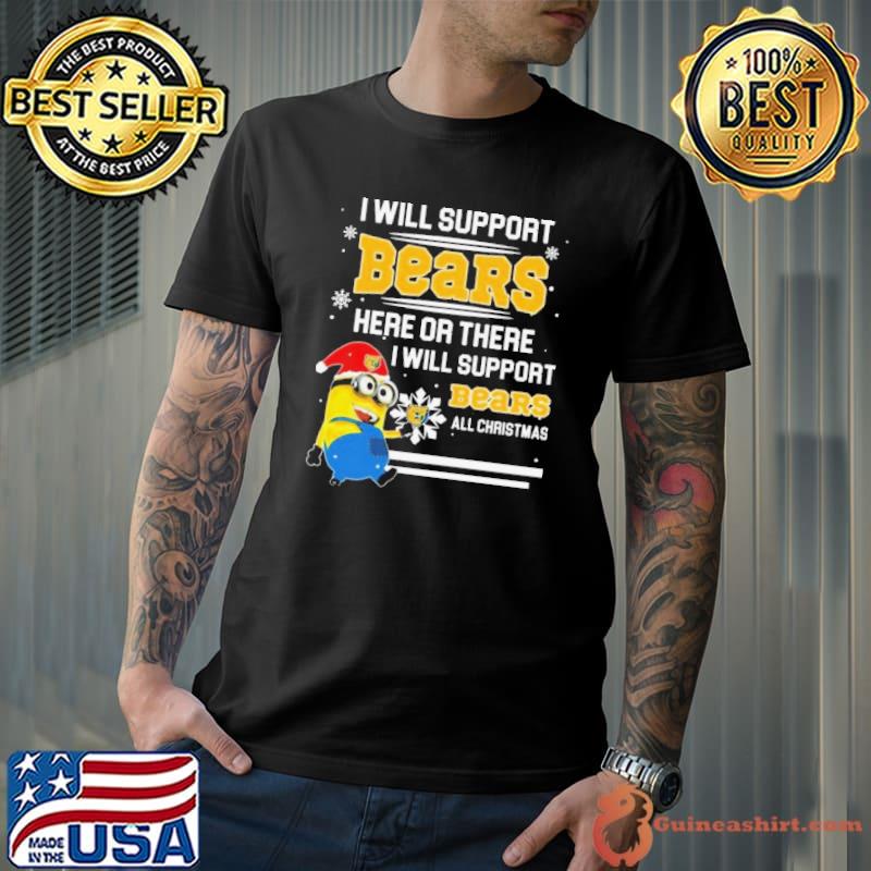 Minion Northern Colorado Bears I Will Support Bears Here Or There I Will Support Bears All Christmas shirt