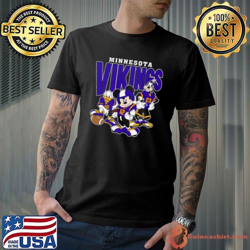 Minnesota Vikings Football Mickey Donald Duck And Goofy Football Team Vintage Shirt