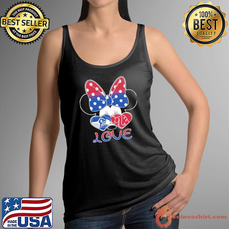 Minnie Mouse Seattle Seahawks Washington State Cougars Love Shirt Tank Top