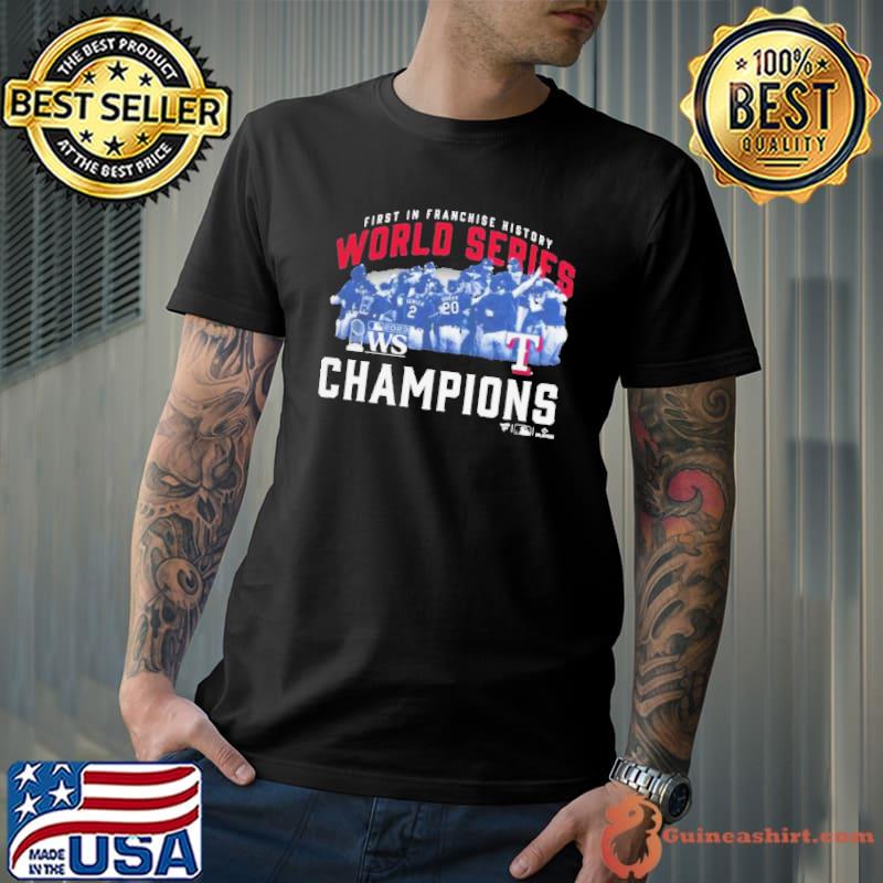 Mlb First In Franchise History Texas Rangers 2023 World Series Champions Photo shirt