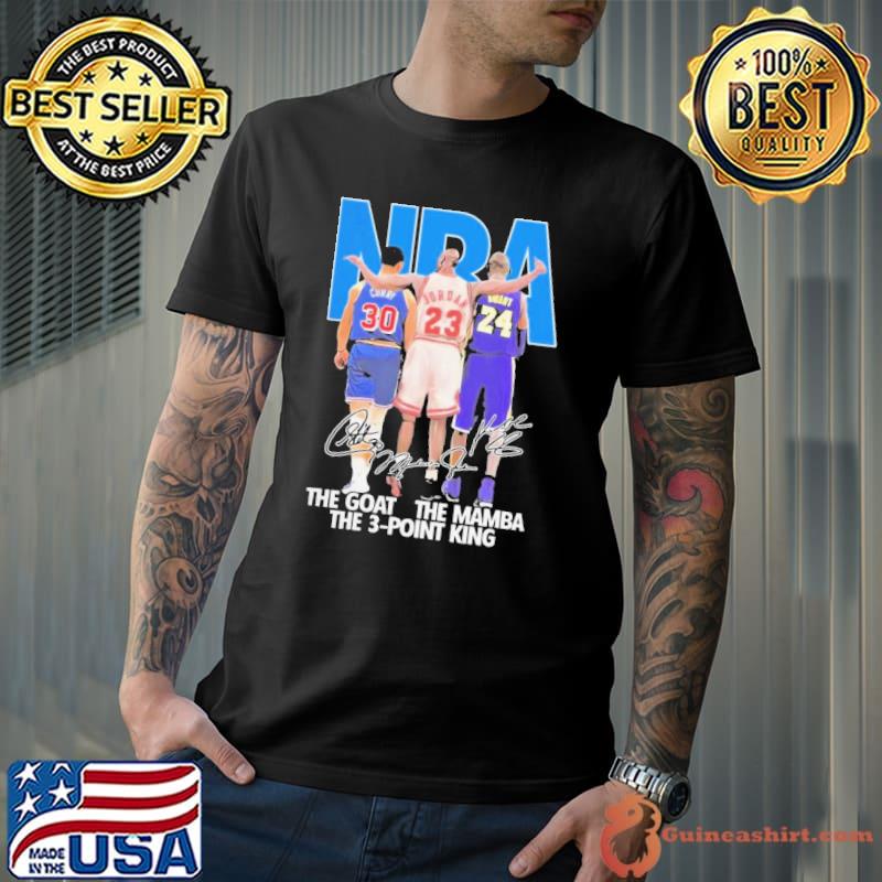 Nba Stephen Curry Michael Jordan Kobe Bryant The Goat The Mamba The 3 Point King Signature Shirt