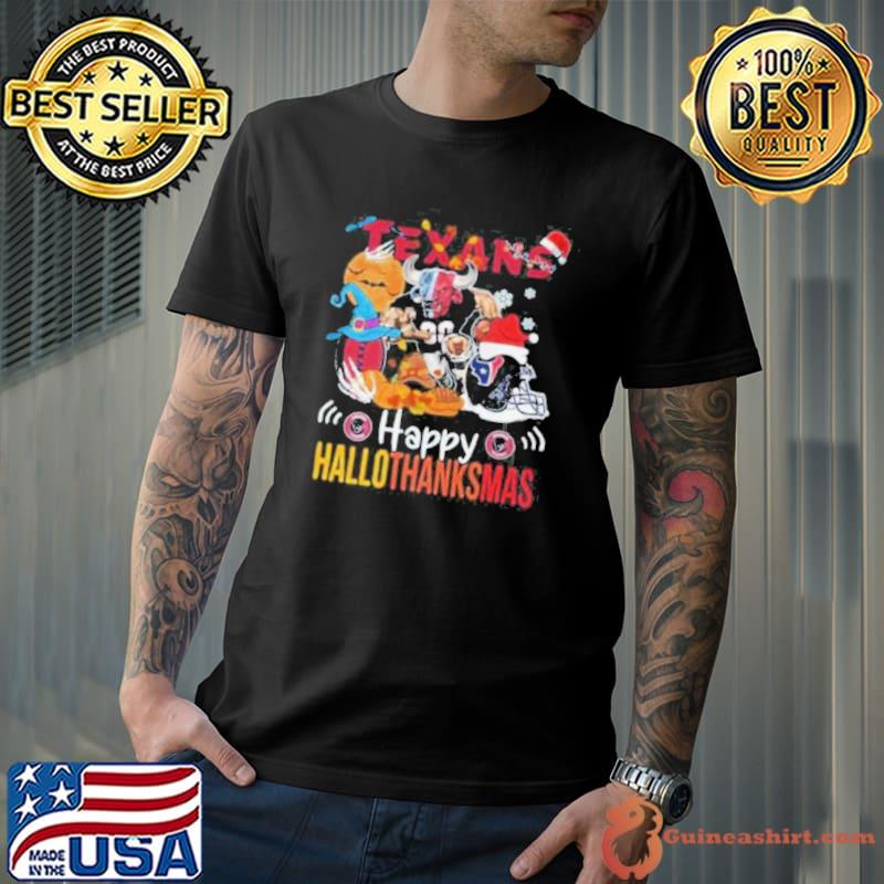 NCAA Houston Texans Mascot Happy Hallothanksmas shirt