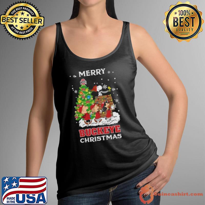 Ncaa Ohio State Buckeyes Snoopy Family Christmas Shirt Tank Top