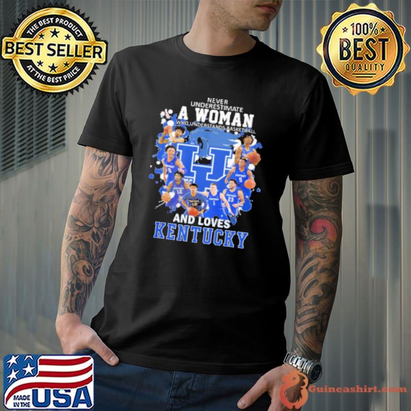 Never Underestimate A Woman Who Understands Basketball And Love Kentucky Shirt