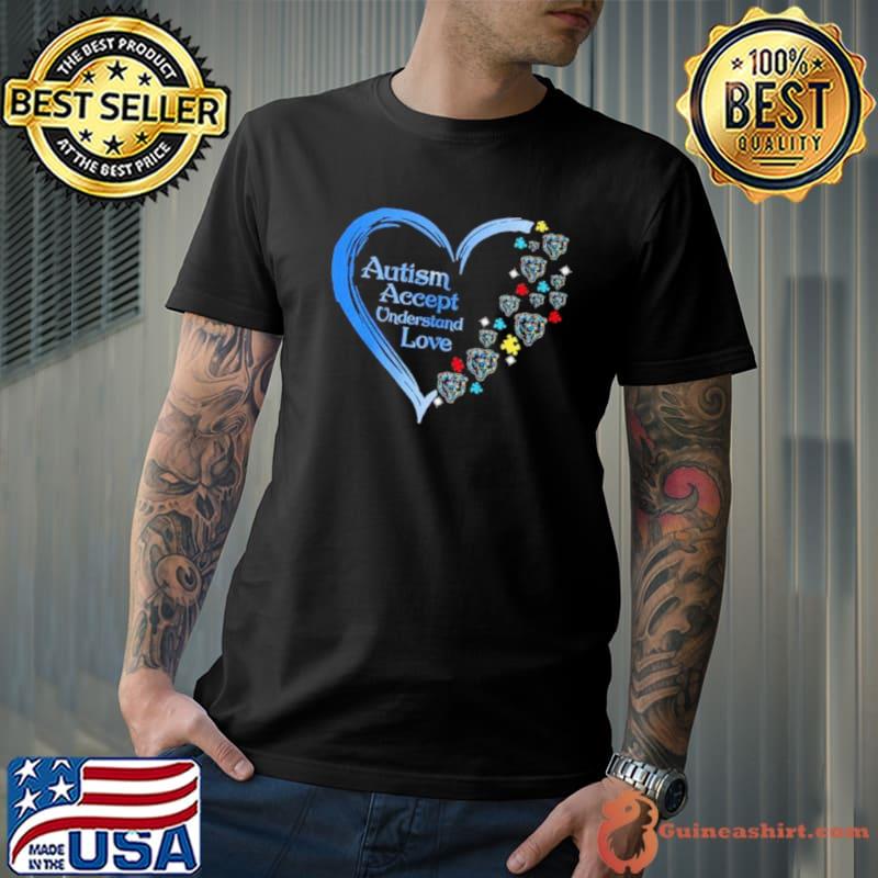 NFL Chicago Bear Autism Accept Understand Heart Love Shirt