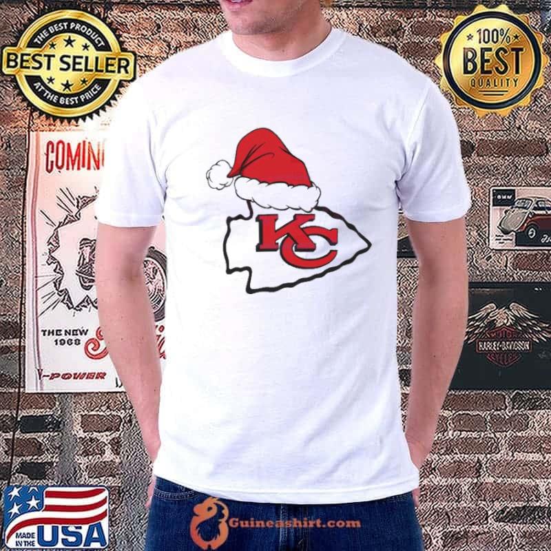 NFL Kansas City Chiefs Santa Hat Logo Christmas 2023 shirt