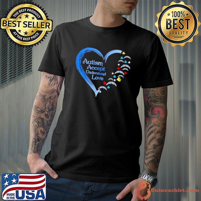 NFL Los Angeles Chargers Autism Accept Understand Heart Love Shirt