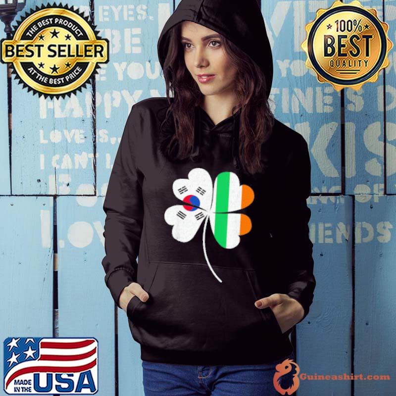 Nice Saint Patricks Day Irish Korean Shamrock Green Clover Shirt Hoodie