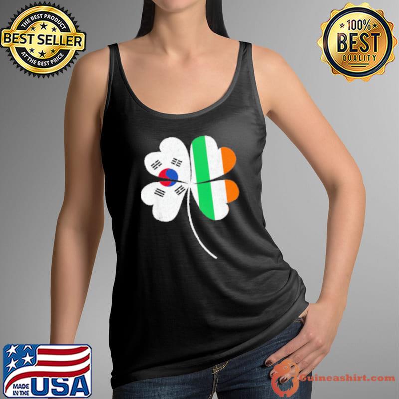 Nice Saint Patricks Day Irish Korean Shamrock Green Clover Shirt Tank Top