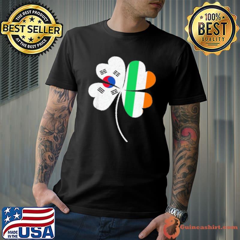 Nice Saint Patricks Day Irish Korean Shamrock Green Clover Shirt