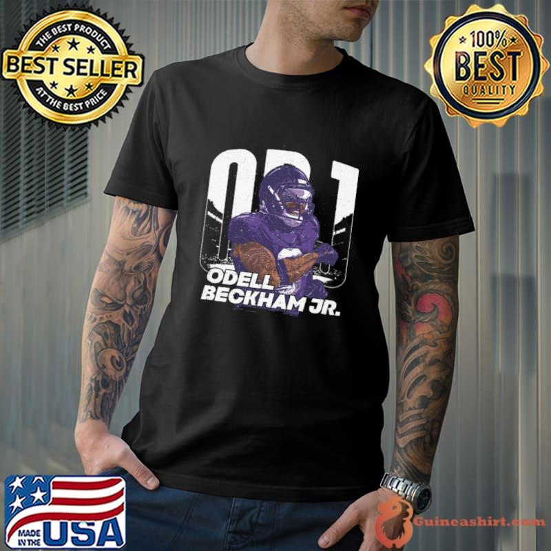 Odell Beckham Jr. American football wide receiver for the Baltimore Ravens Player Name T-Shirt