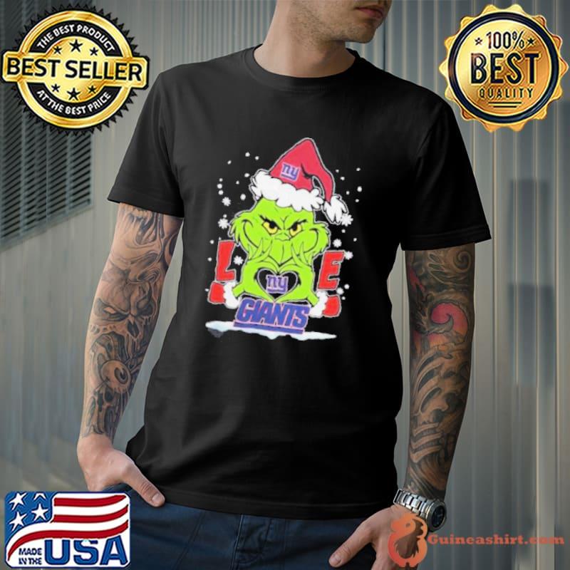 Official The Grinch Love Heart New York Giants Football Christmas 2023 shirt