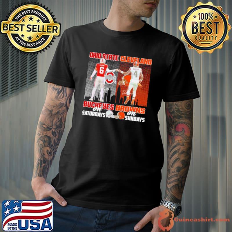 Ohio State Buckeyes on saturdays Cleveland Browns on sundays 2023 shirt