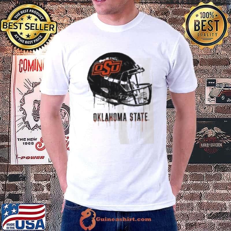 Oklahoma State Cowboys football helmet art shirt