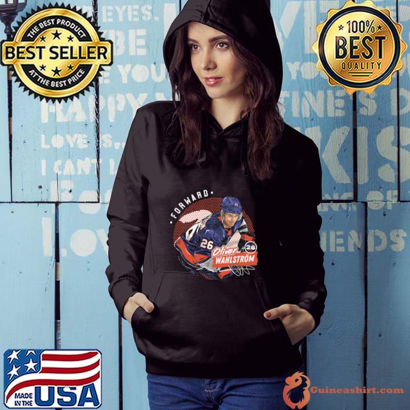 Oliver Wahlstrom Signature Swedish-American professional ice hockey forward New York I Dots T-Shirt Hoodie