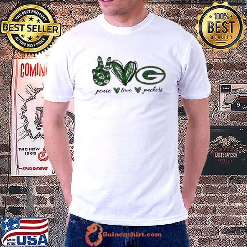 Peace Love Green Bay Packers Logo Shirt