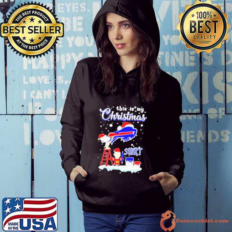 Peanuts snoopy and charlie brown wall paint buffalo bills this is my Christmas s Hoodie